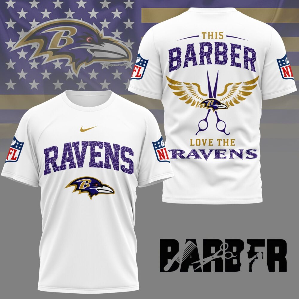 Baltimore Ravens | Premium NFL Barber Fan 3D Shirt NY