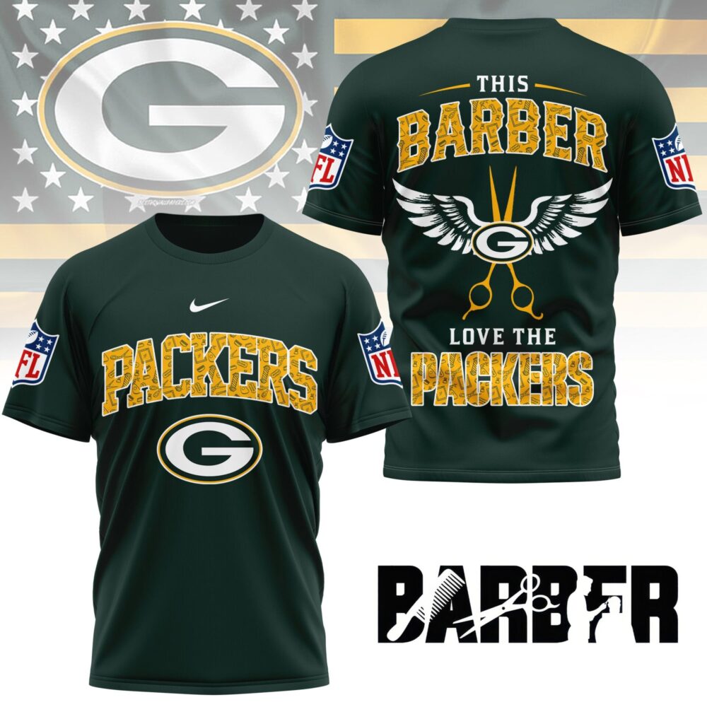 Green Bay Packers | Premium NFL Barber Fan 3D Shirt NY