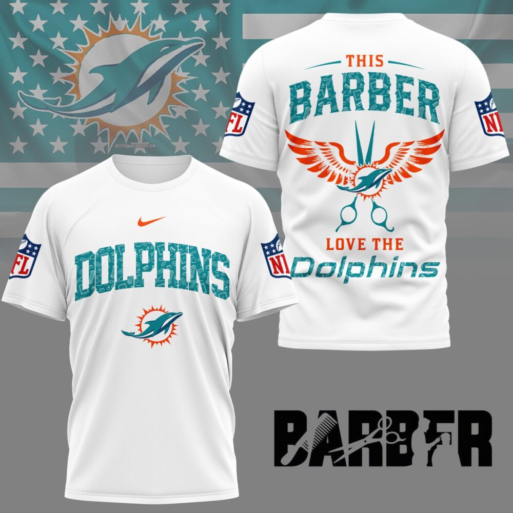 Miami Dolphins | Premium NFL Barber Fan 3D Shirt NY