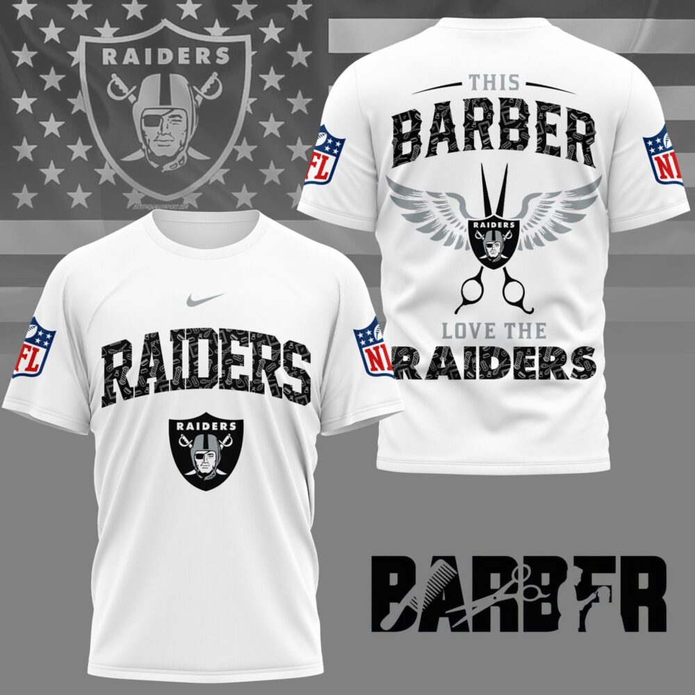 Las Vegas Raiders | Premium NFL Barber Fan 3D Shirt NY