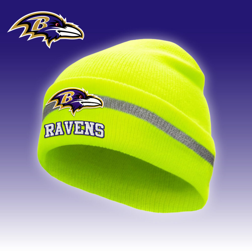 Baltimore Ravens | Premium NFL Hi-Vis Safety Beanie Hat TD