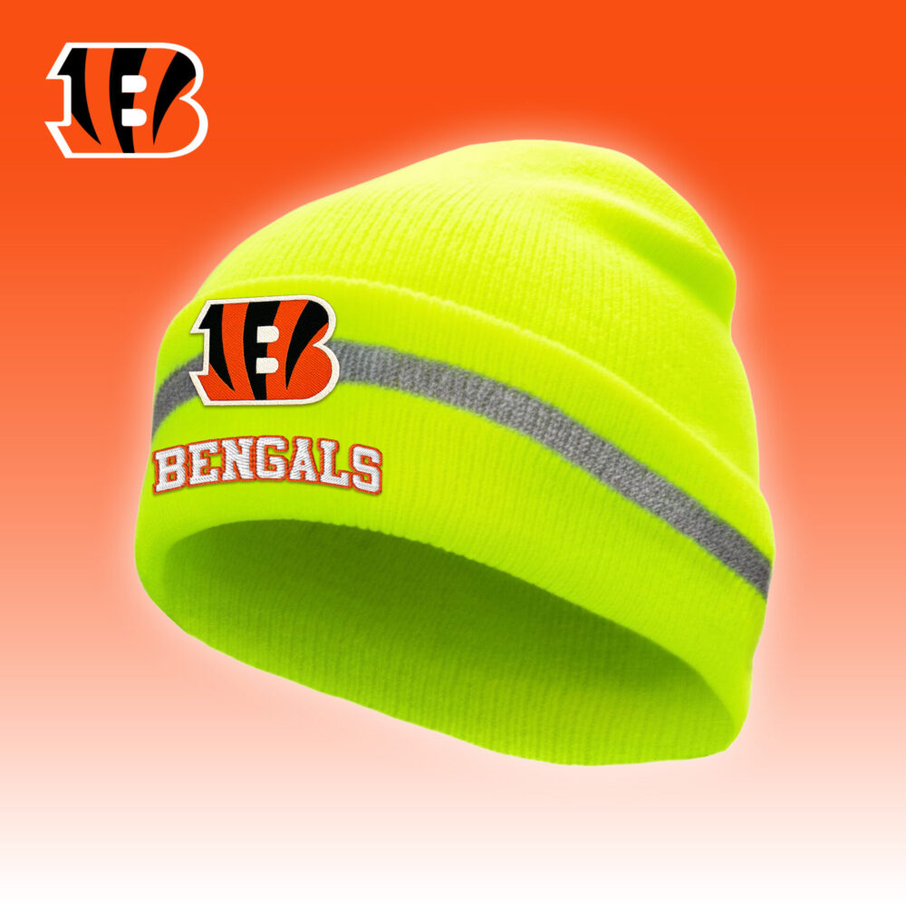 Cincinnati Bengals | Premium NFL Hi-Vis Safety Beanie Hat TD