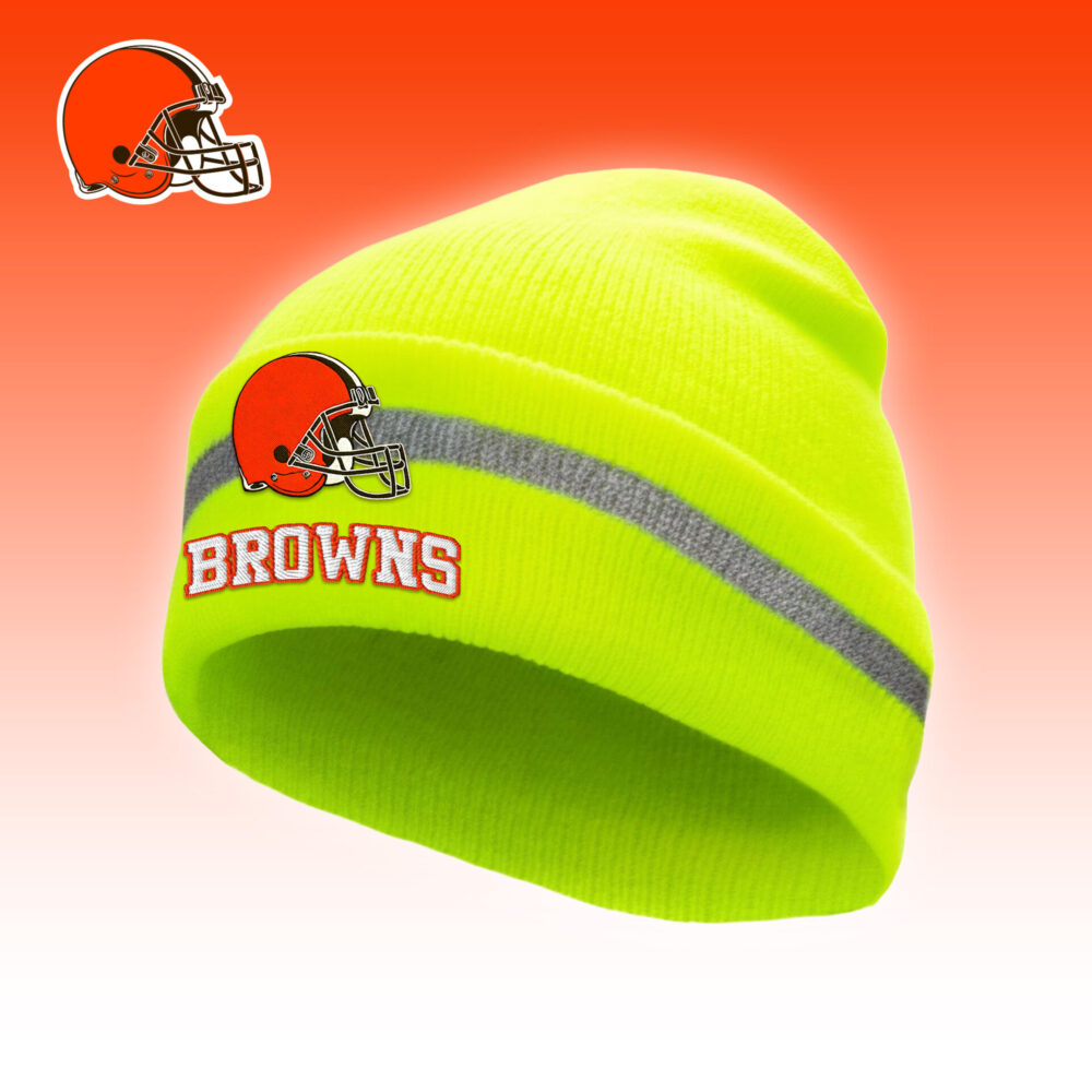 Cleveland Browns | Premium NFL Hi-Vis Safety Beanie Hat TD