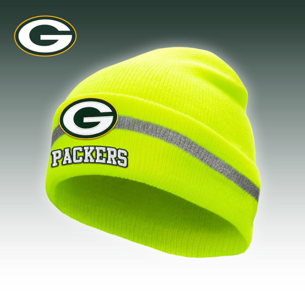 Green Bay Packers | Premium NFL Hi-Vis Safety Beanie Hat TD