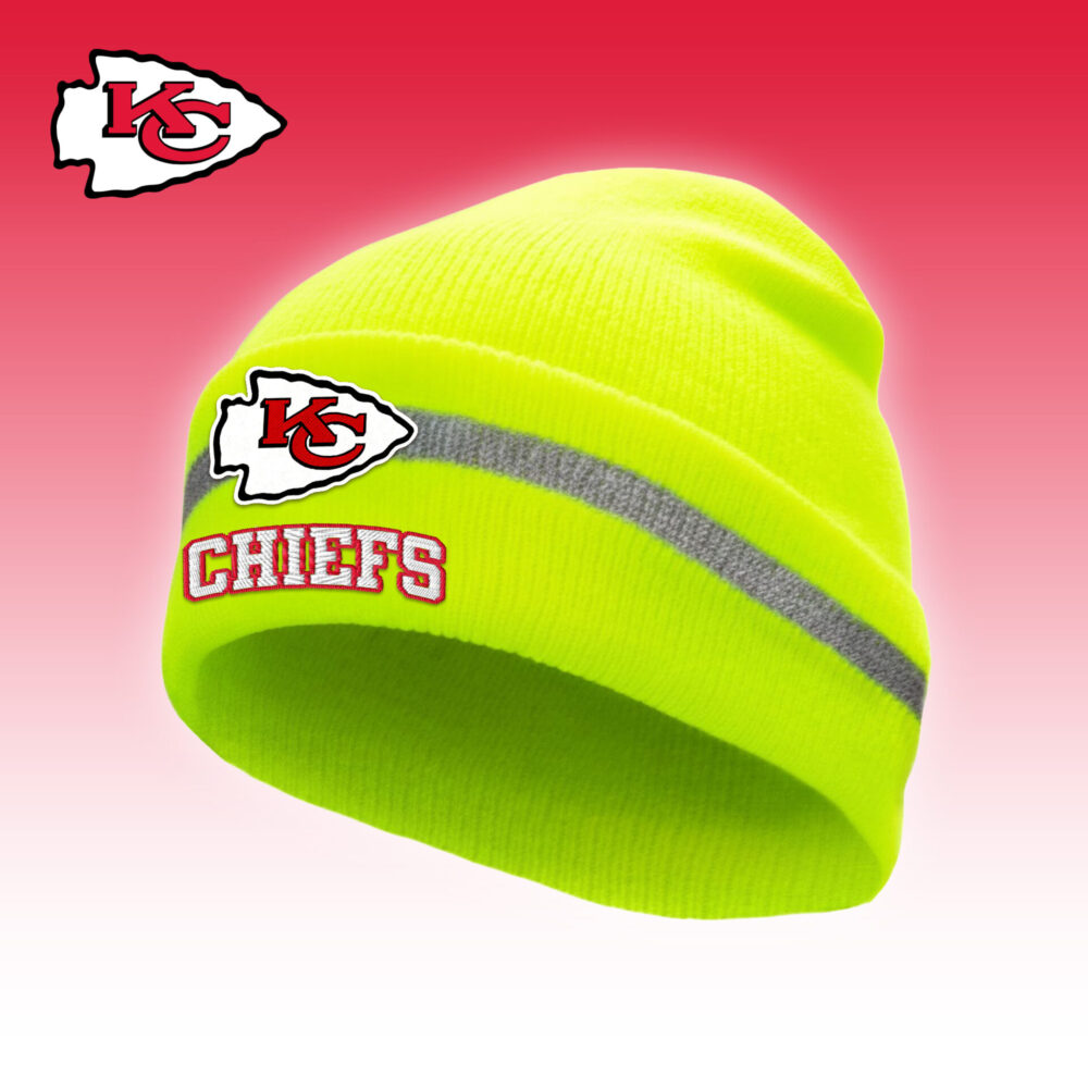 Kansas City Chiefs | Premium NFL Hi-Vis Safety Beanie Hat TD