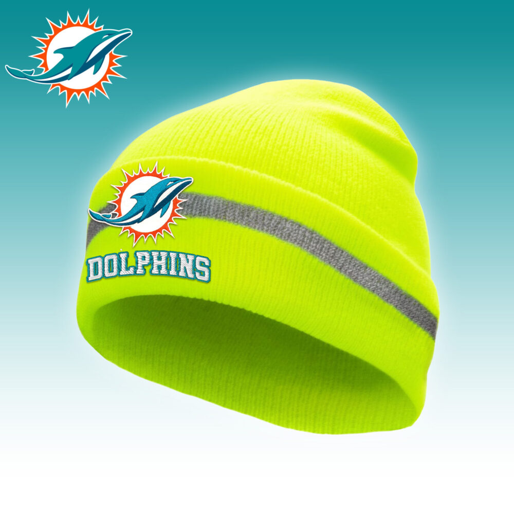 Miami Dolphins | Premium NFL Hi-Vis Safety Beanie Hat TD
