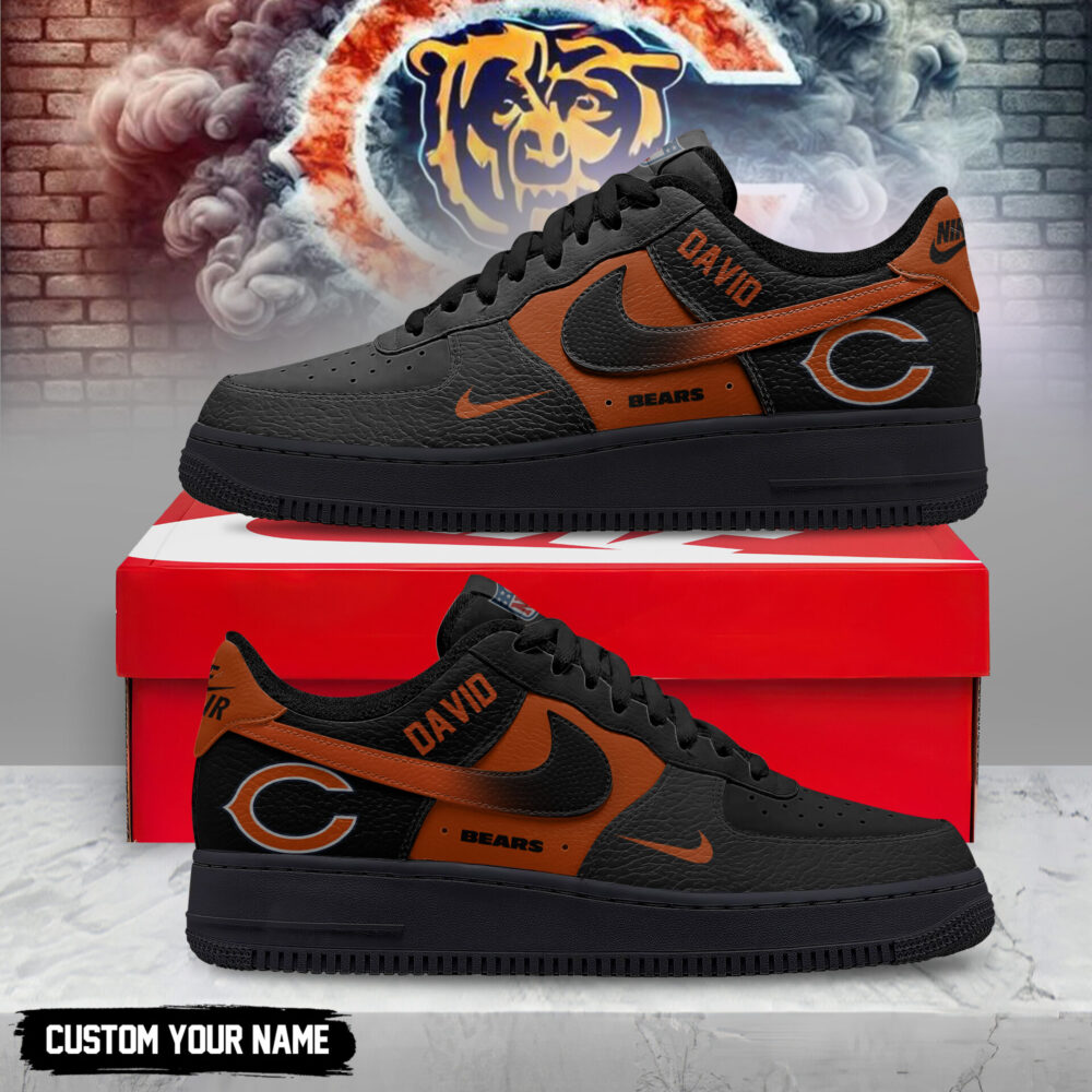 Chicago Bears | Premium NFL Black in Black AF1 TD