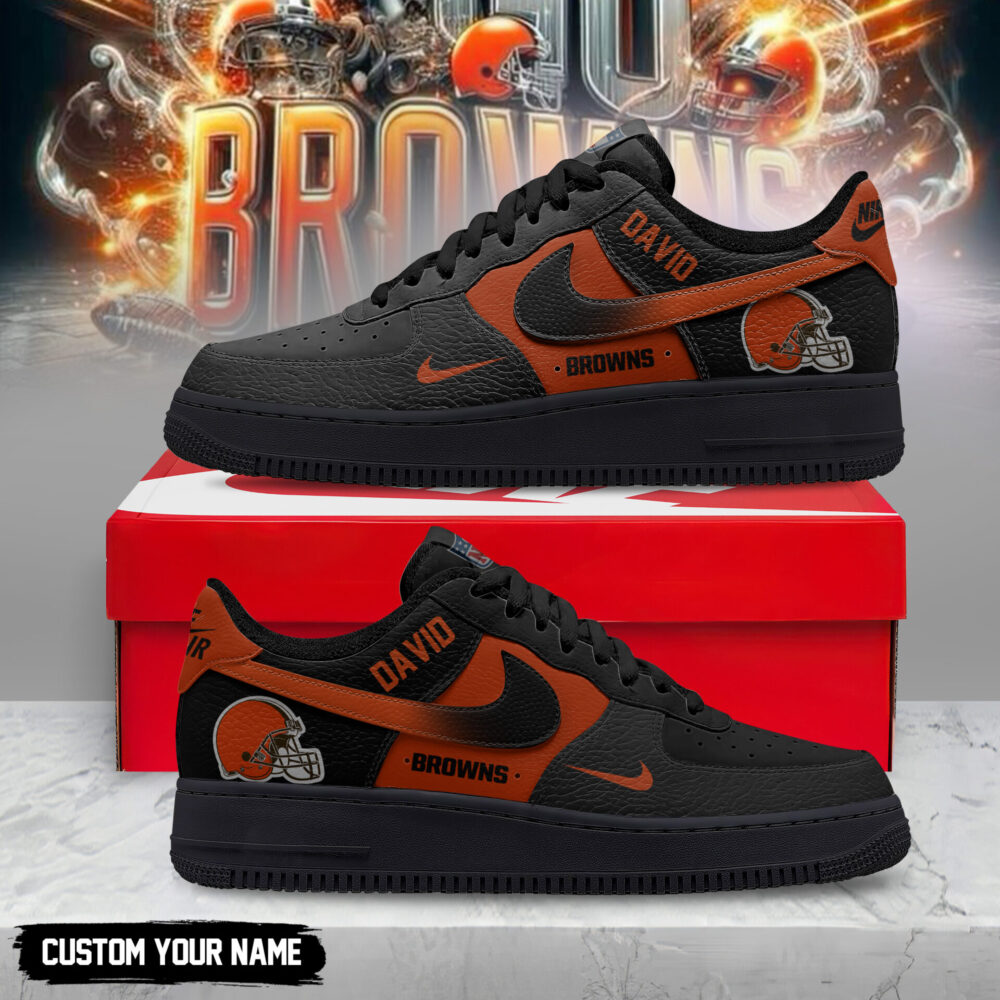 Cleveland Browns | Premium NFL Black in Black AF1 TD