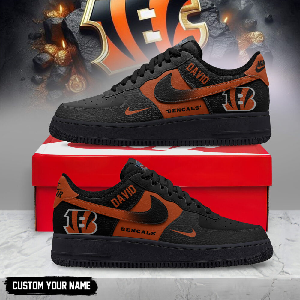 Cincinnati Bengals | Premium NFL Black in Black AF1 TD
