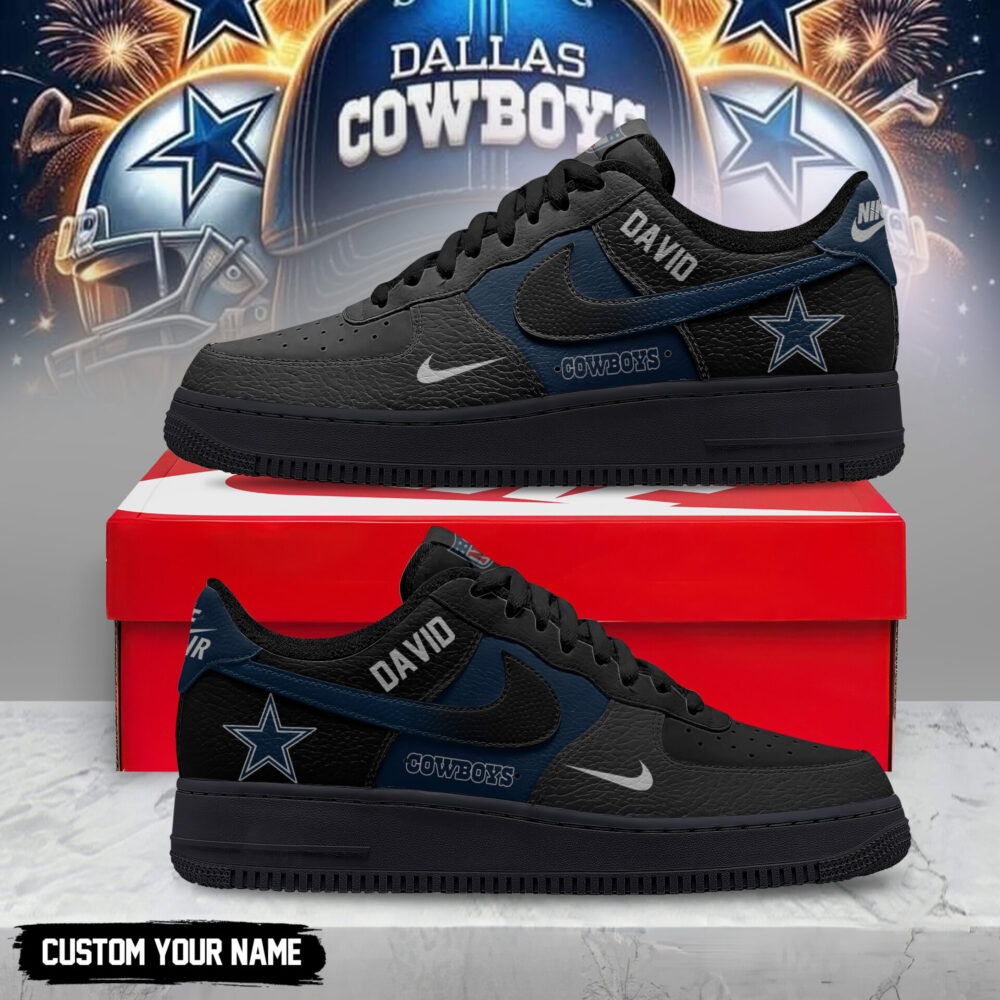 Dallas Cowboys | Premium NFL Black in Black AF1 TD