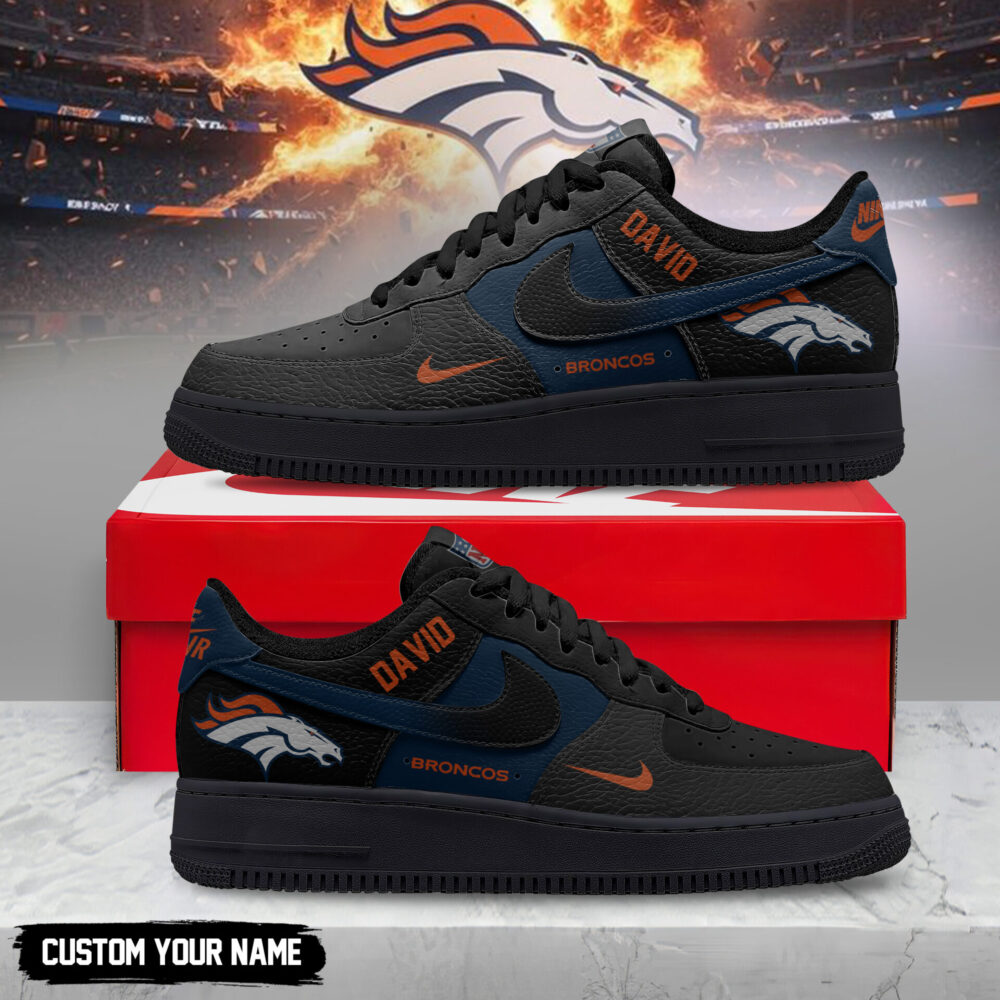 Denver Broncos | Premium NFL Black in Black AF1 TD