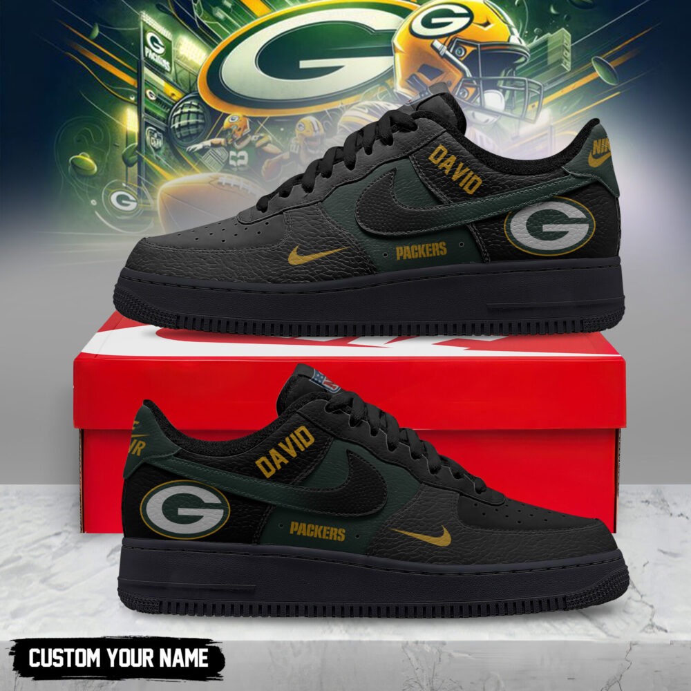Green Bay Packers | Premium NFL Black in Black AF1 TD