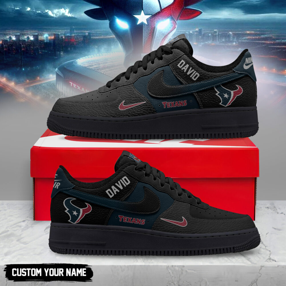 Houston Texans | Premium NFL Black in Black AF1 TD
