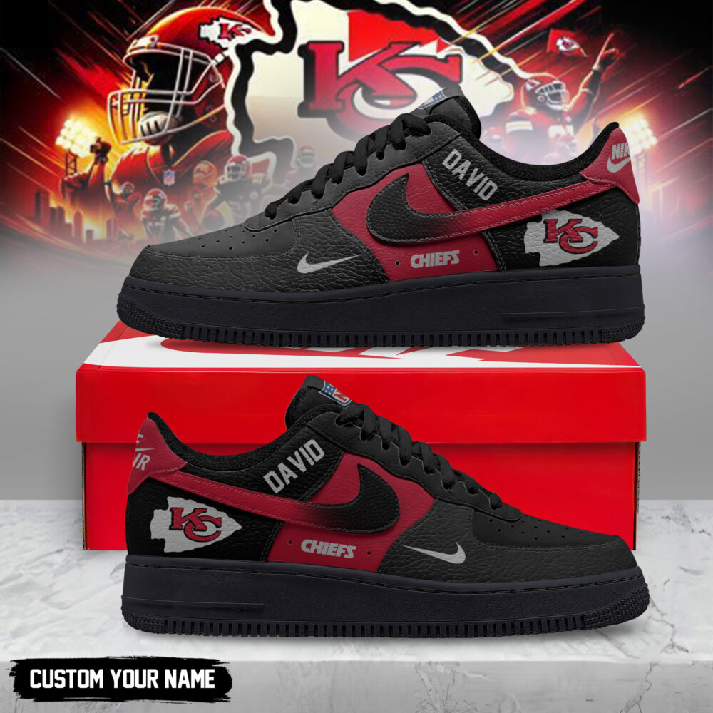 Kansas City Chiefs | Premium NFL Black in Black AF1 TD