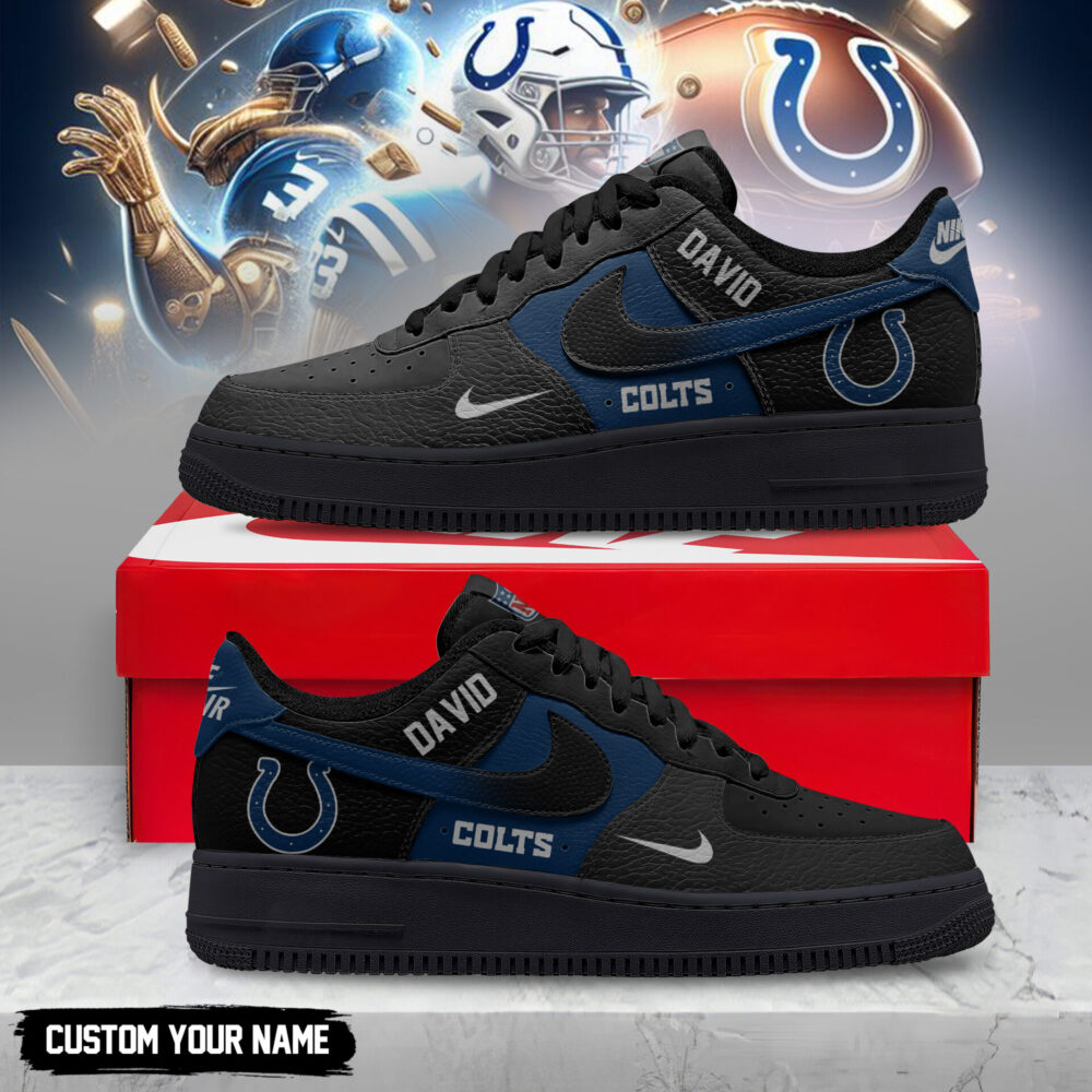 Indianapolis Colts | Premium NFL Black in Black AF1 TD