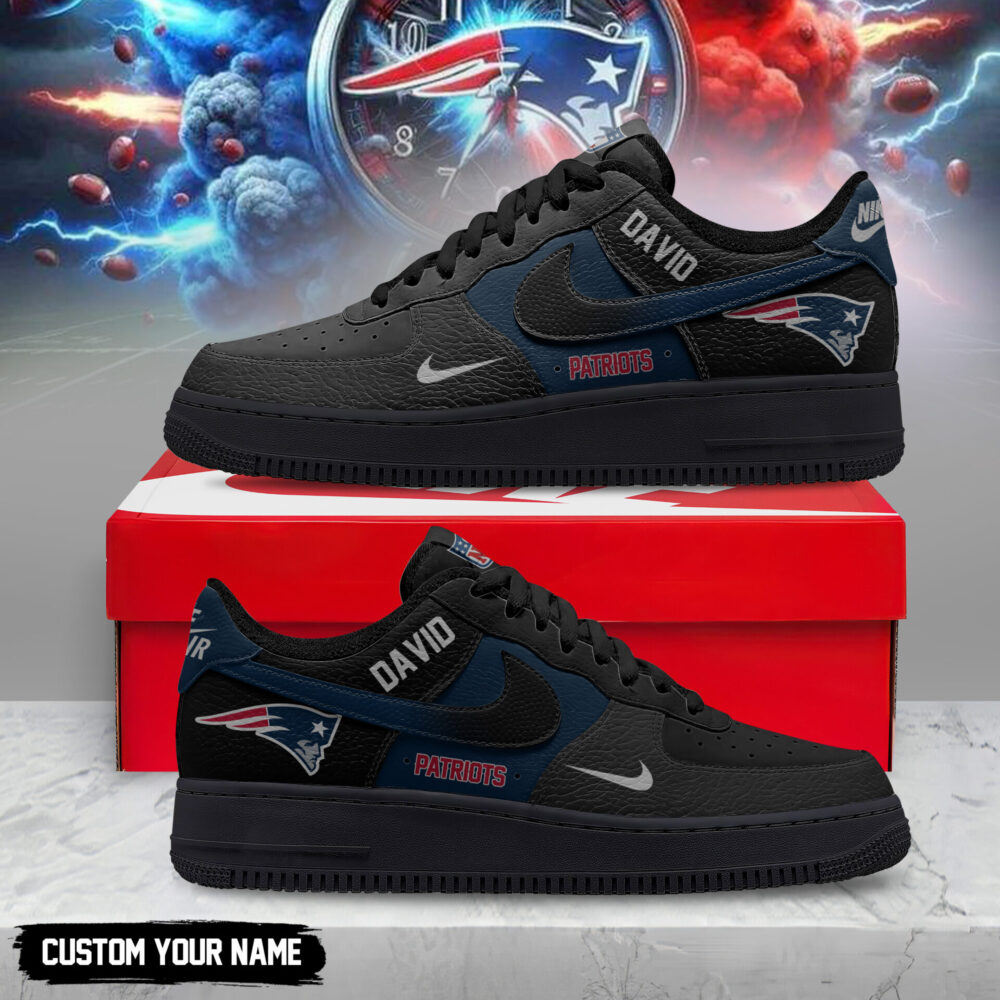 New England Patriots | Premium NFL Black in Black AF1 TD