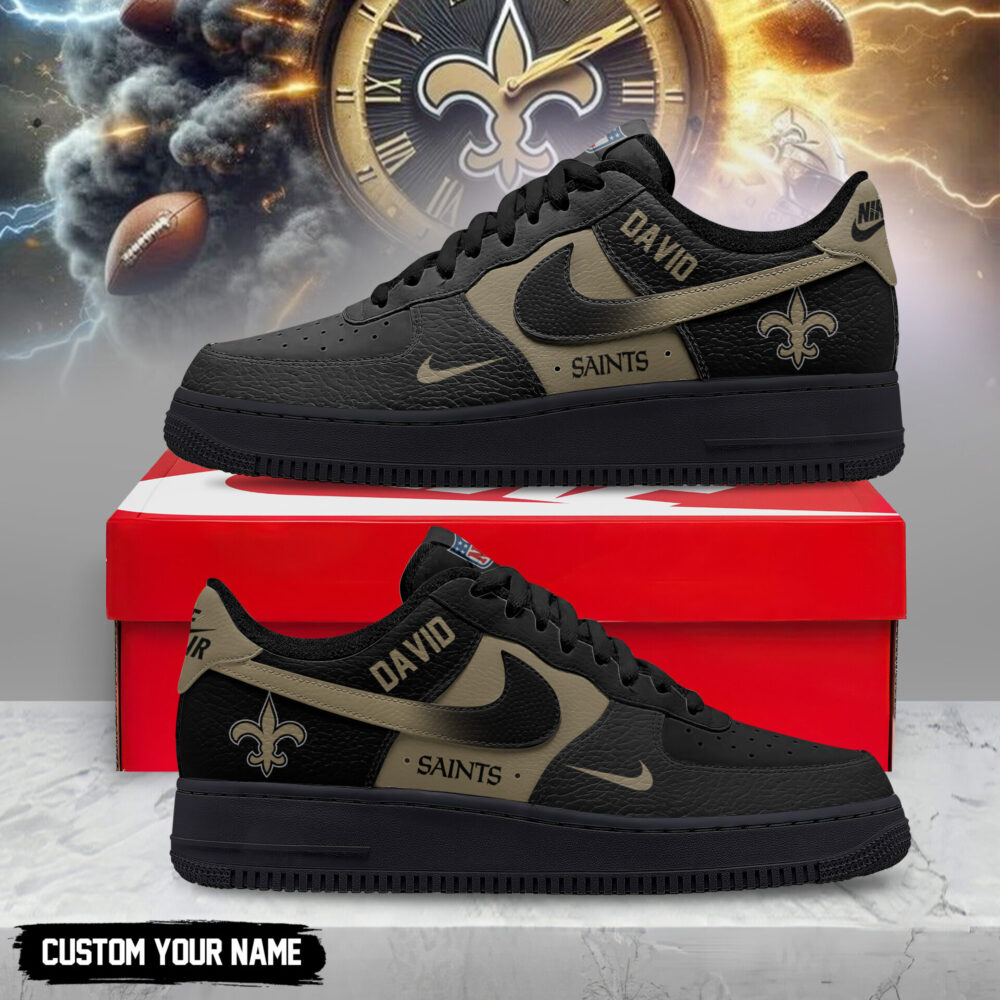 New Orleans Saints | Premium NFL Black in Black AF1 TD