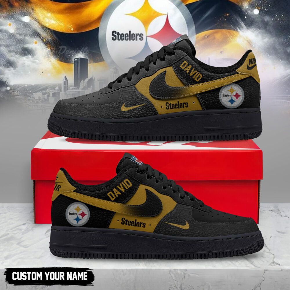 Pittsburgh Steelers | Premium NFL Black in Black AF1 TD