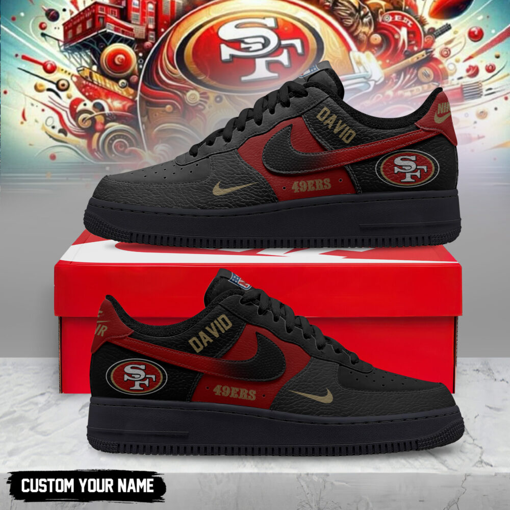 San Francisco 49ers | Premium NFL Black in Black AF1 TD