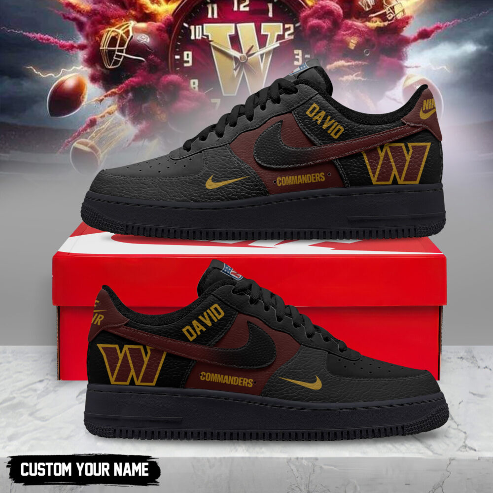 Washington Commanders | Premium NFL Black in Black AF1 TD