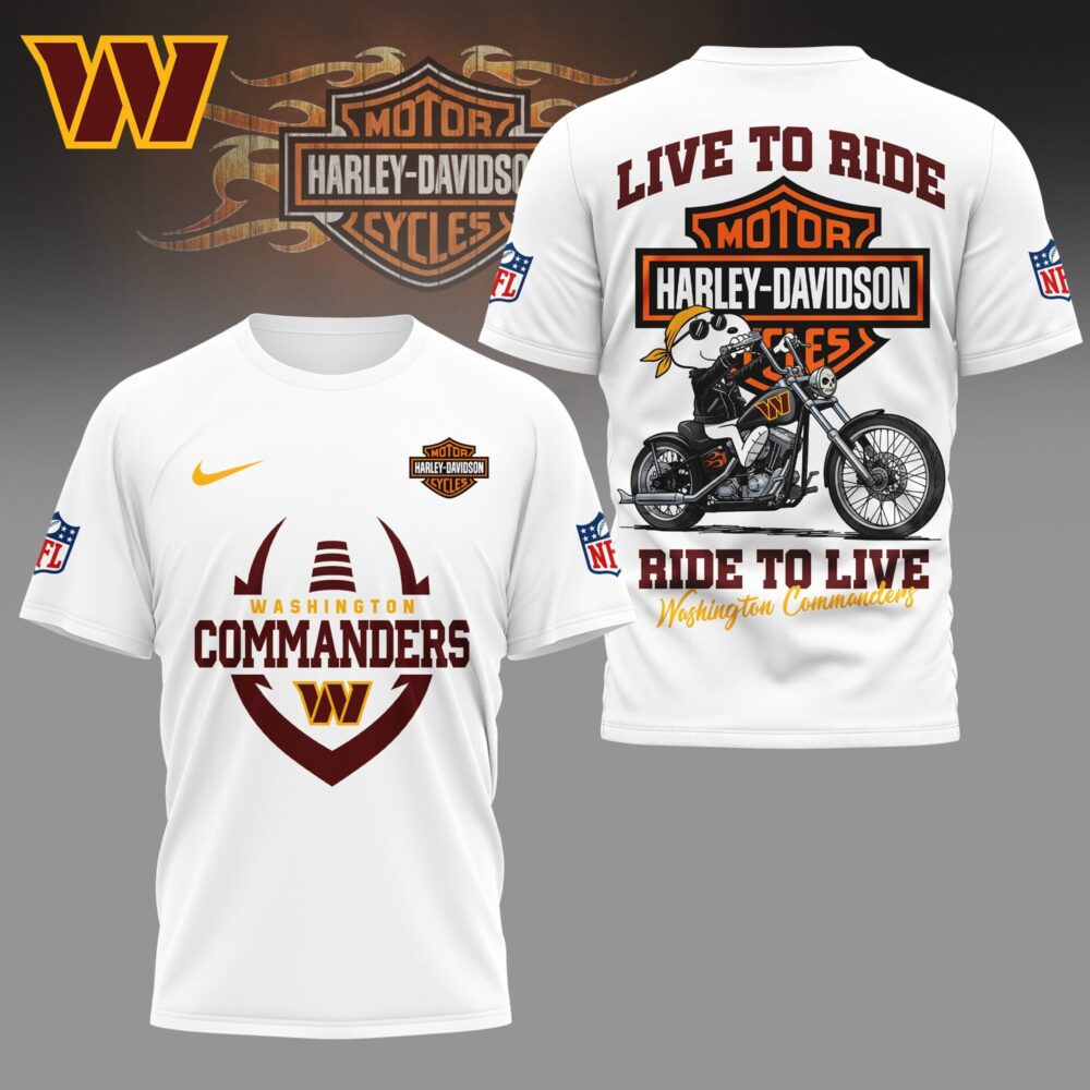 Washington Commanders | Premium NFL Snoopy Harley Davidson 3D Shirt NY