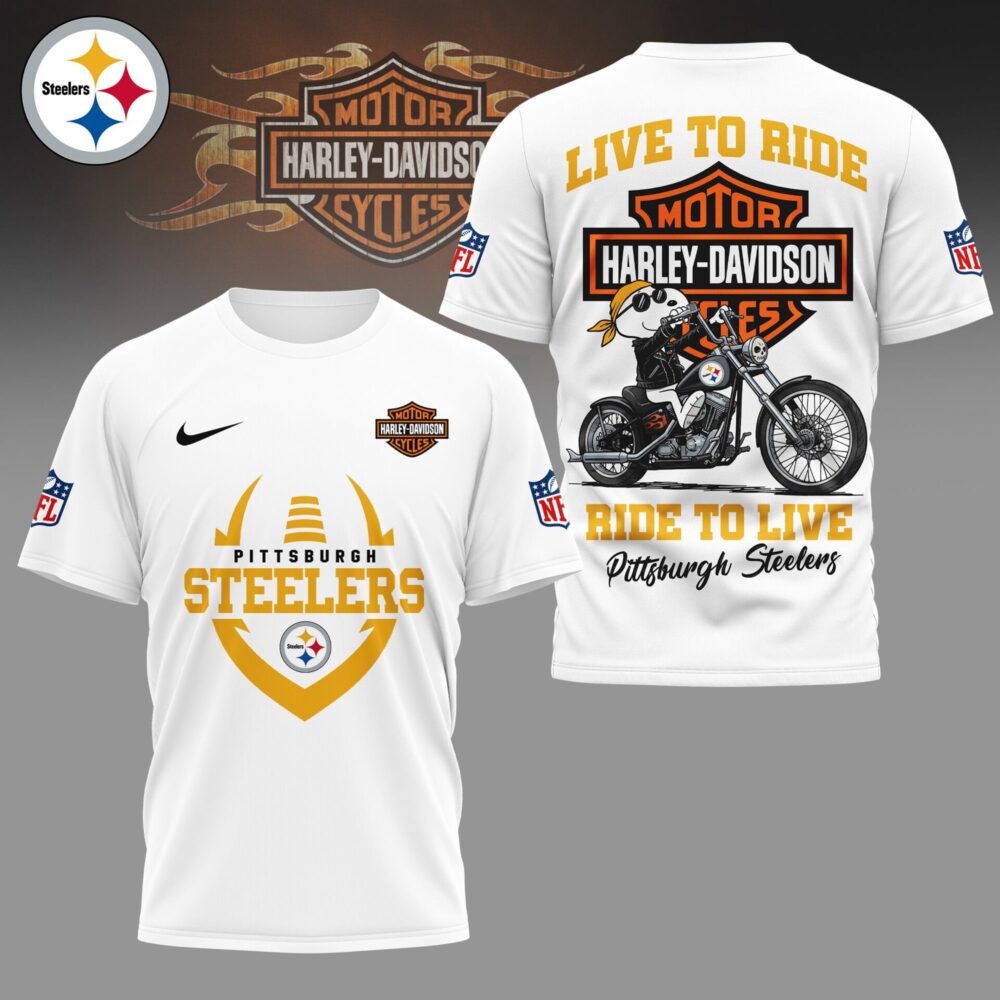 Pittsburgh Steelers | Premium NFL Snoopy Harley Davidson 3D Shirt NY