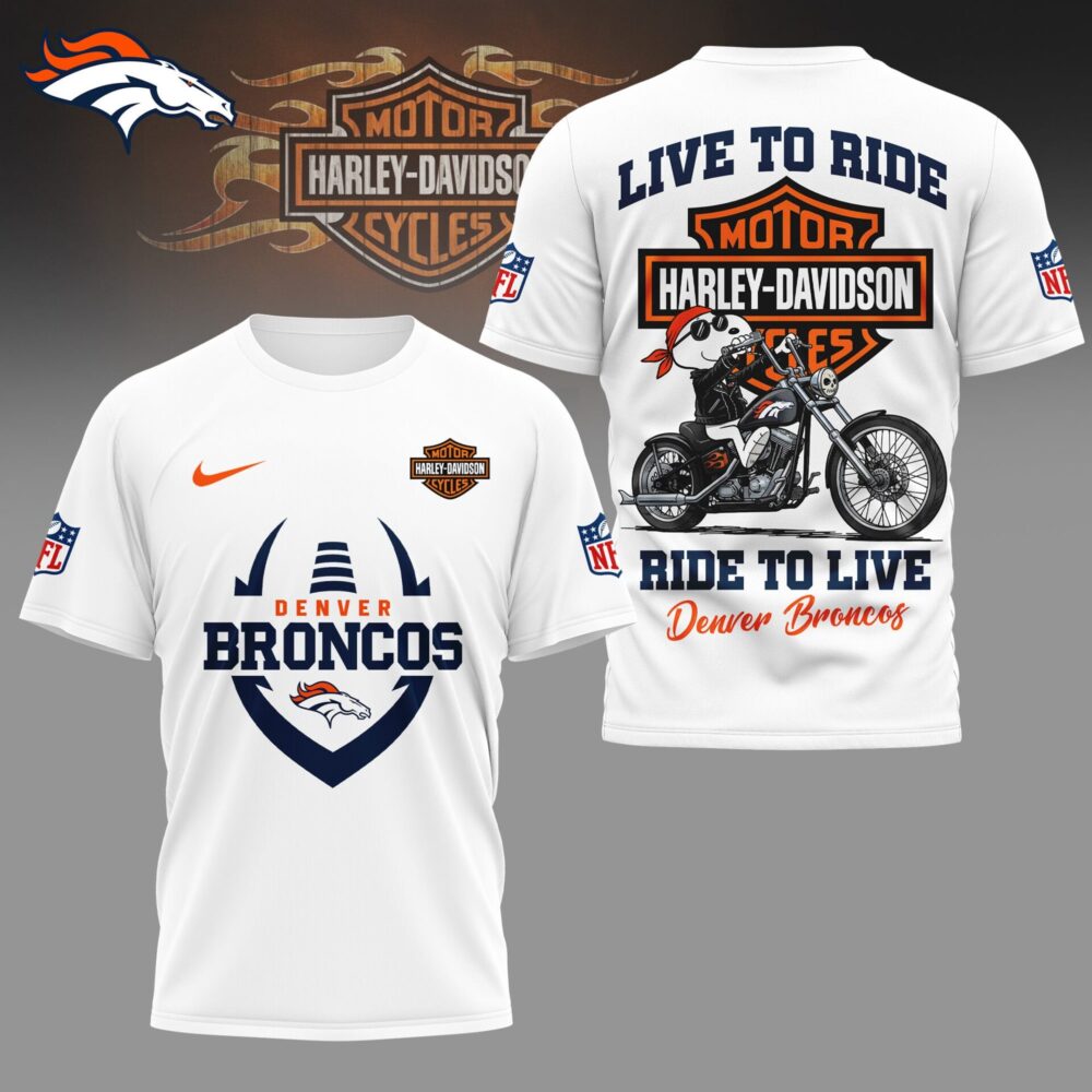 Denver Broncos | Premium NFL Snoopy Harley Davidson 3D Shirt NY