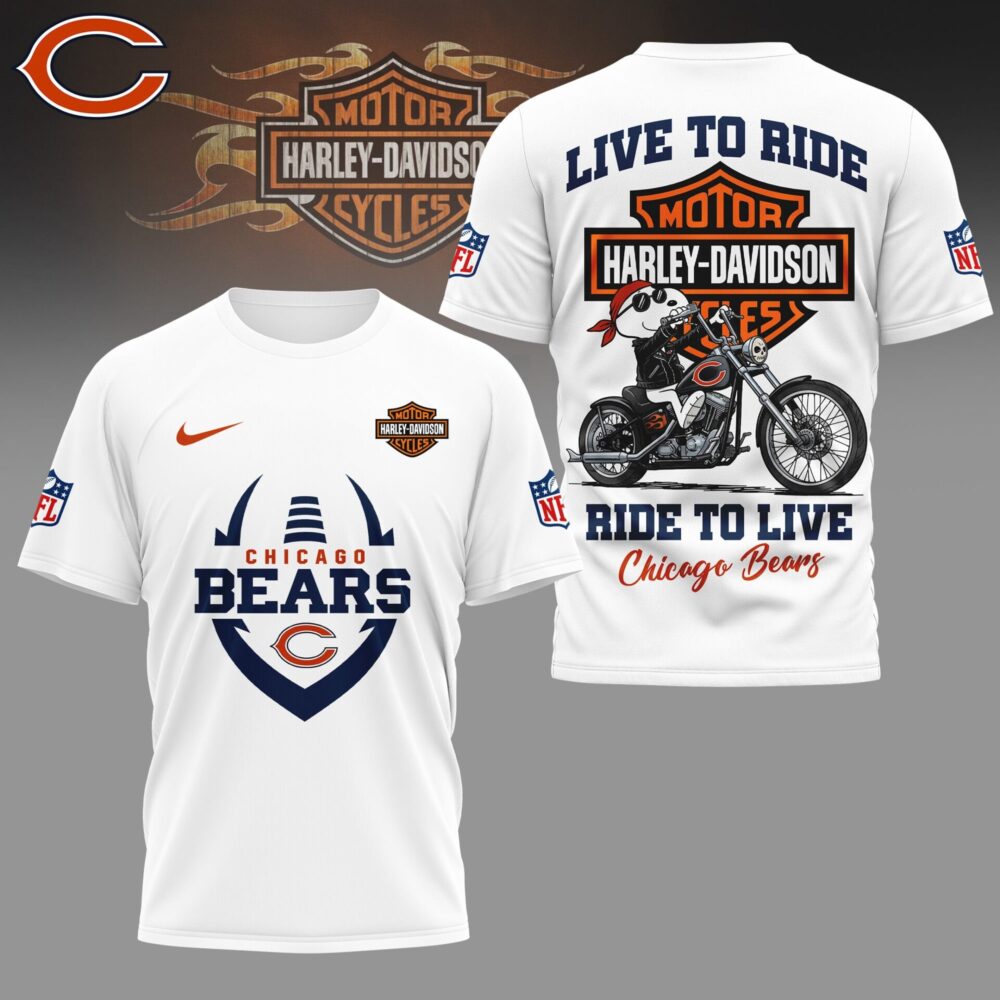 Chicago Bears | Premium NFL Snoopy Harley Davidson 3D Shirt NY
