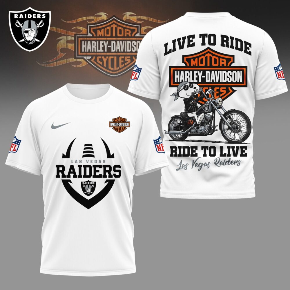 Las Vegas Raiders | Premium NFL Snoopy Harley Davidson 3D Shirt NY