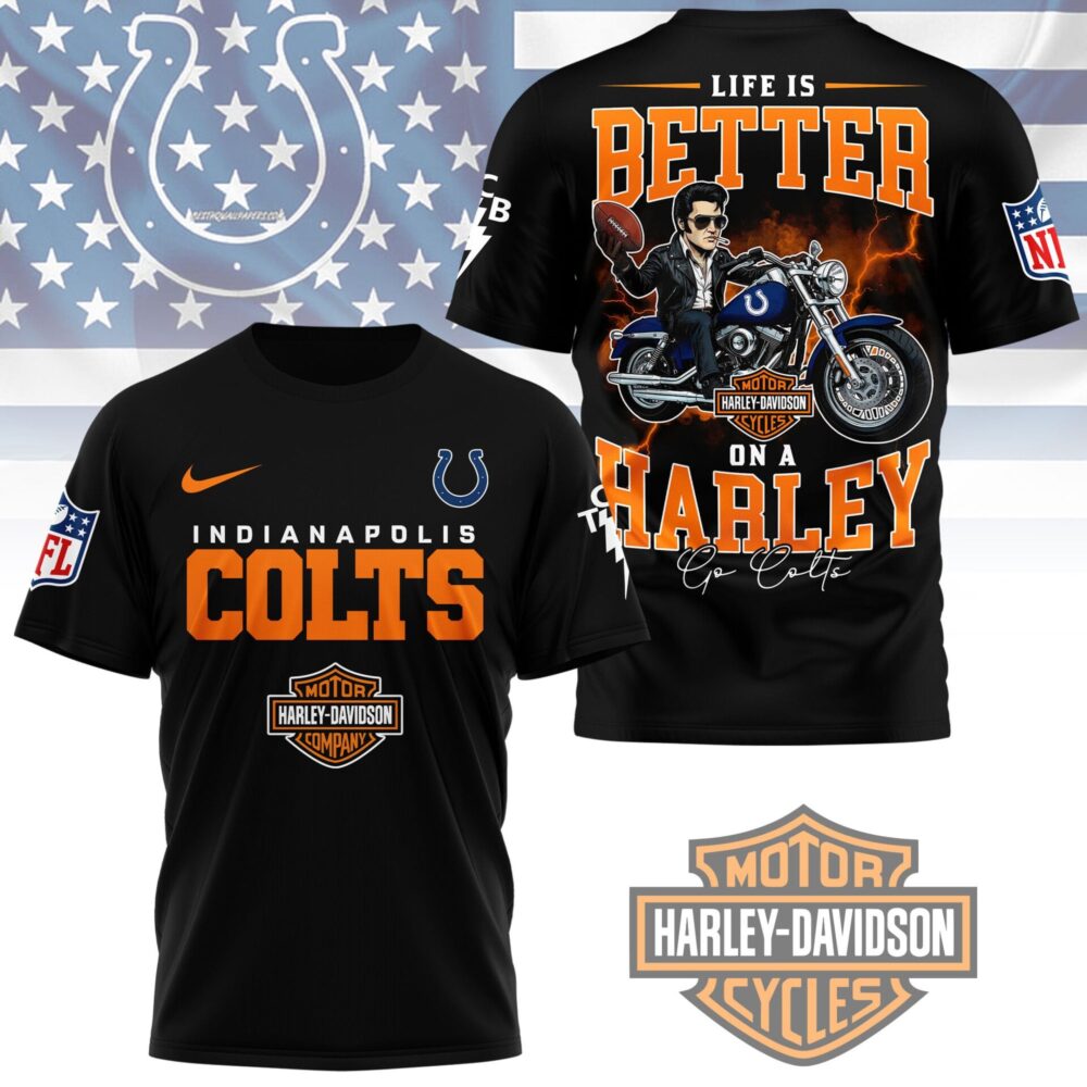 Indianapolis Colts | Premium NFL Elvis Presley Harley Davidson 3D Shirt NY
