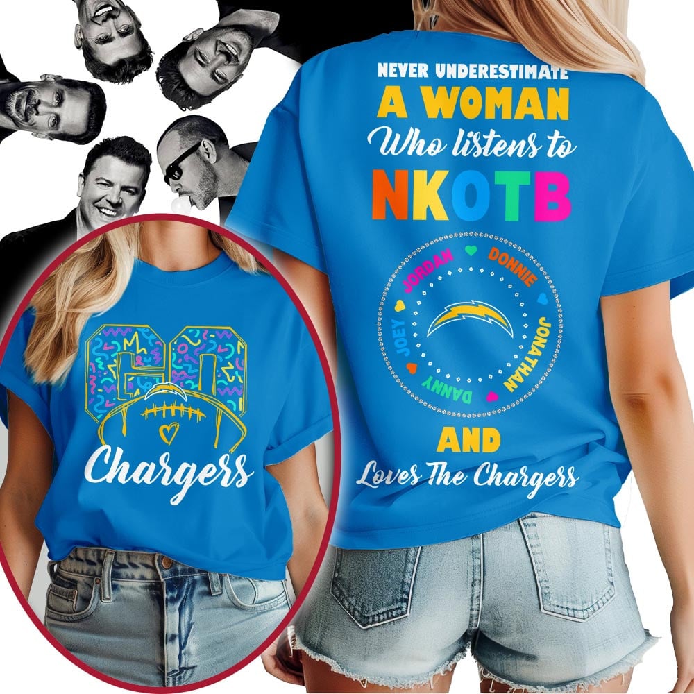 Los Angeles Chargers | Premium NFL x NKOTB Fan 3D Shirt MM