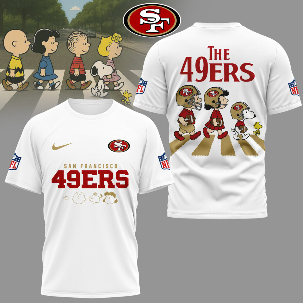 San Francisco 49ers | Premium NFL Snoopy Abbey Road 3D Shirt