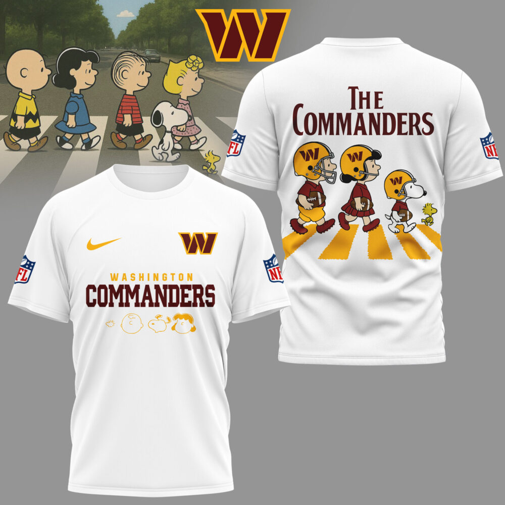 Washington Commanders | Premium NFL Snoopy Abbey Road 3D Shirt