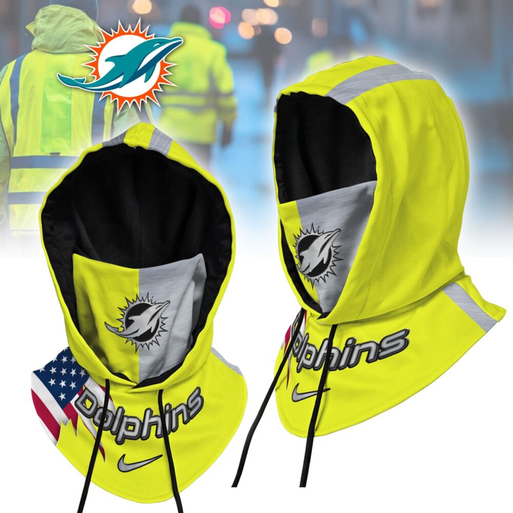 Miami Dolphins | Premium NFL Safety Hi-Vis Hooded Gaiter NY