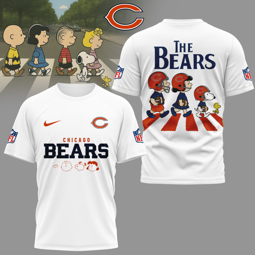 Chicago Bears | Premium NFL Snoopy Abbey Road 3D Shirt