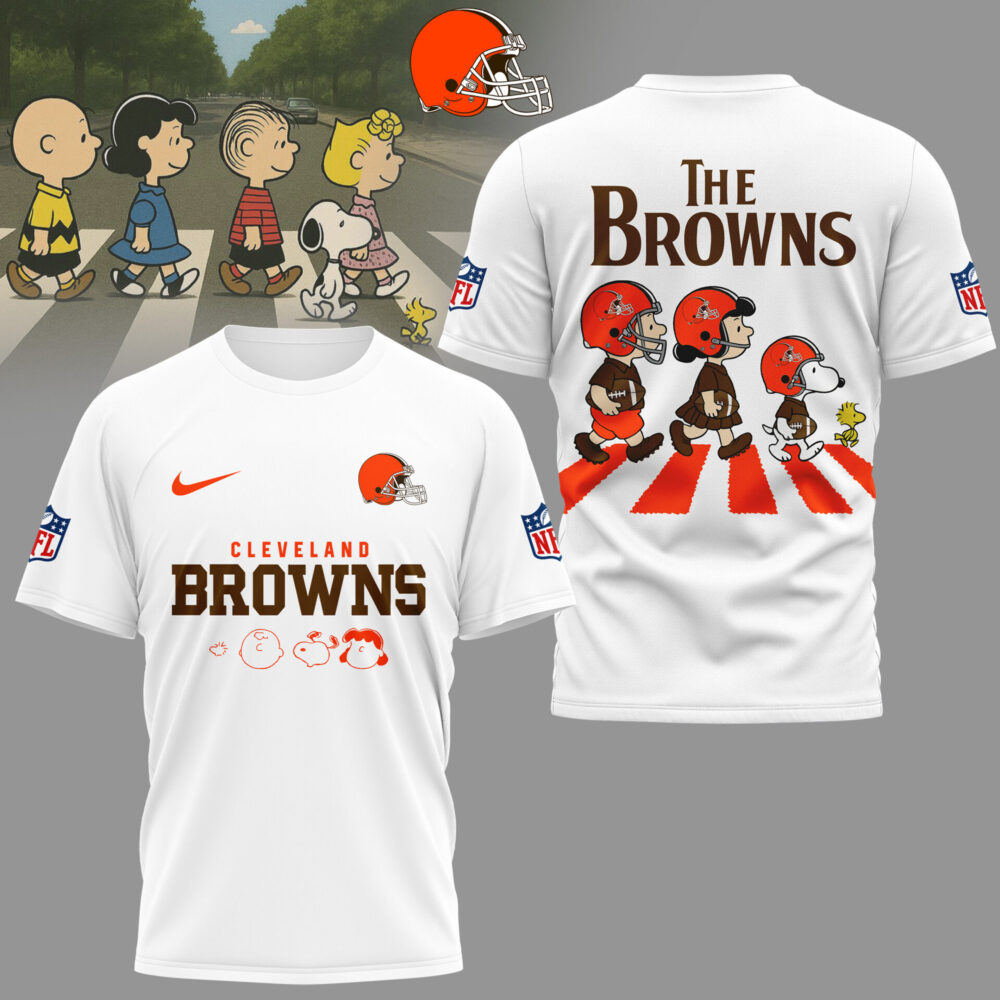 Cleveland Browns | Premium NFL Snoopy Abbey Road 3D Shirt