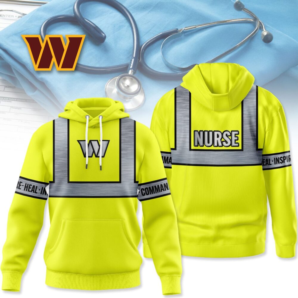 Washington Commanders | Premium NFL Nurse Safrty Hi Vis Hoodie NY NY