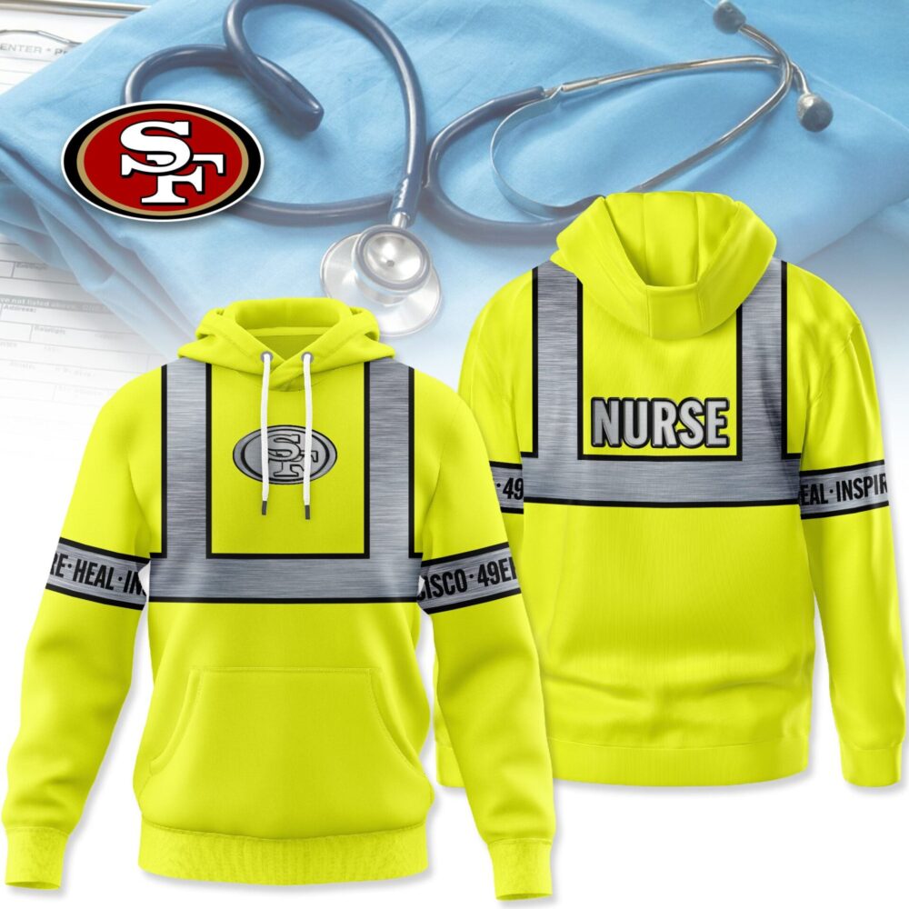San Francisco 49ers | Premium NFL Nurse Safrty Hi Vis Hoodie NY