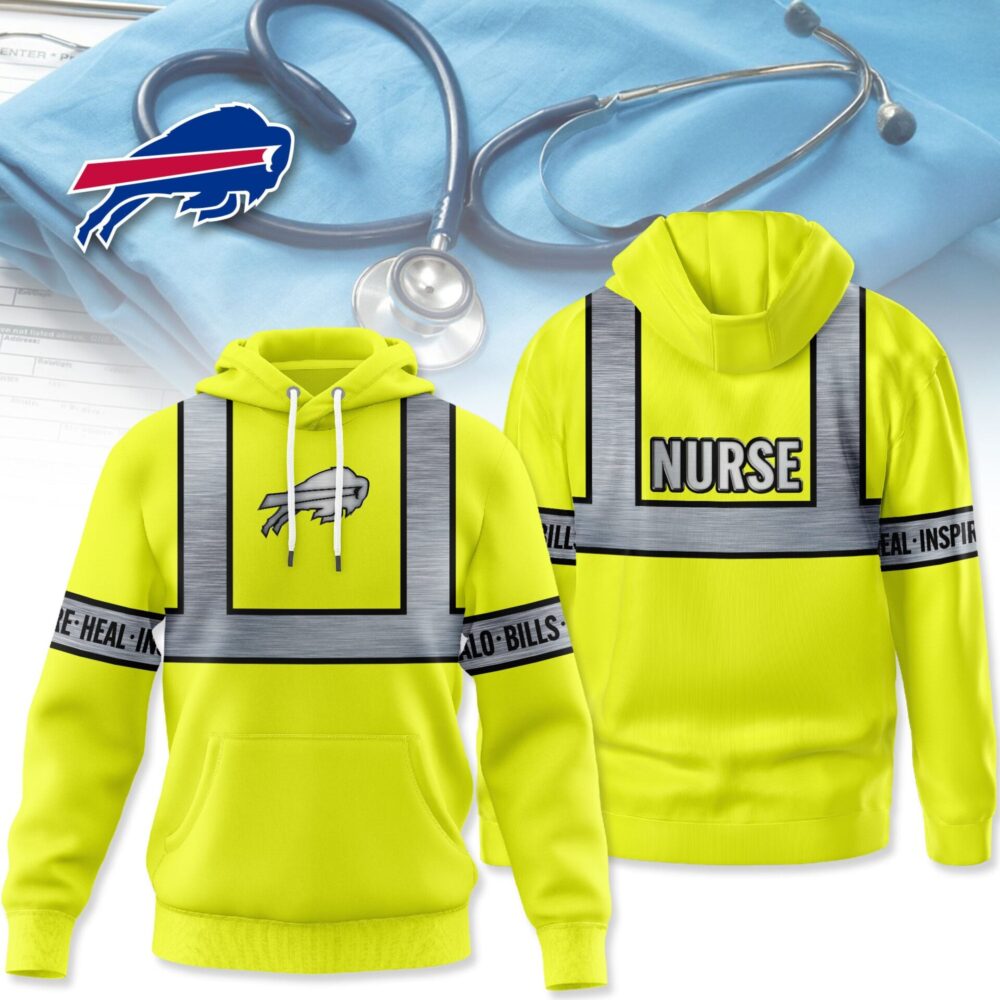 Buffalo Bills | Premium NFL Nurse Safrty Hi Vis Hoodie NY