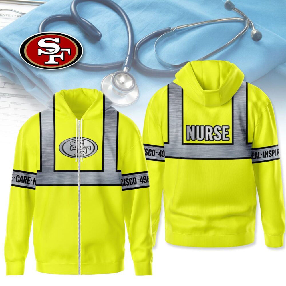 San Francisco 49ers | Premium NFL Nurse Safrty Hi Vis Hoodie NY