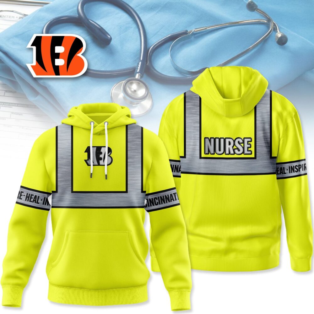 Cincinnati Bengals | Premium NFL Nurse Safrty Hi Vis Hoodie NY