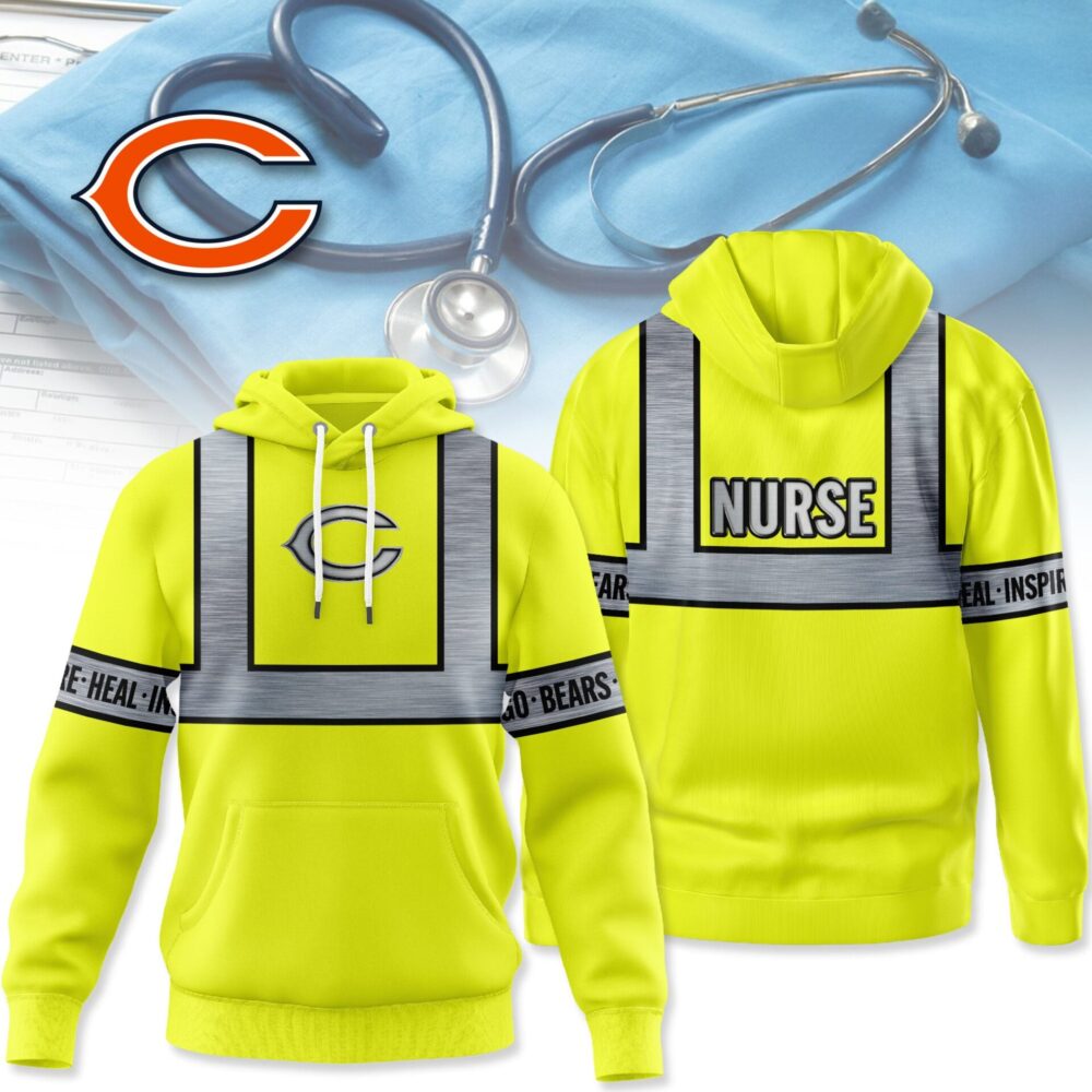 Chicago Bears | Premium NFL Nurse Safrty Hi Vis Hoodie NY