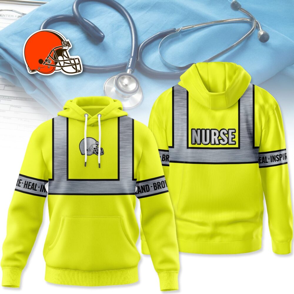 Cleveland Browns | Premium NFL Nurse Safrty Hi Vis Hoodie NY