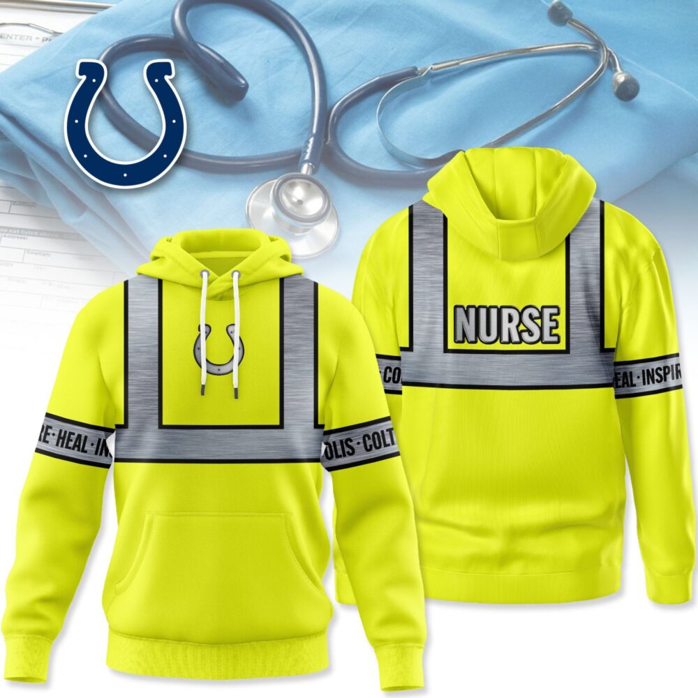 Indianapolis Colts | Premium NFL Nurse Safrty Hi Vis Hoodie NY
