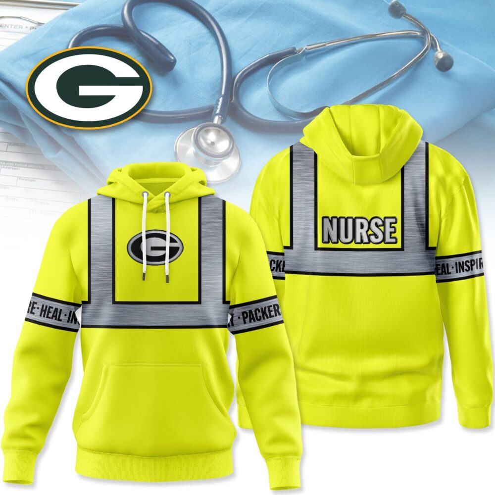 Green Bay Packers | Premium NFL Nurse Safrty Hi Vis Hoodie NY