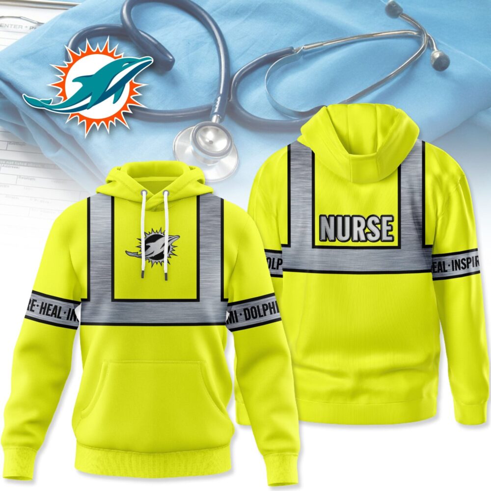 Miami Dolphins | Premium NFL Nurse Safrty Hi Vis Hoodie NY