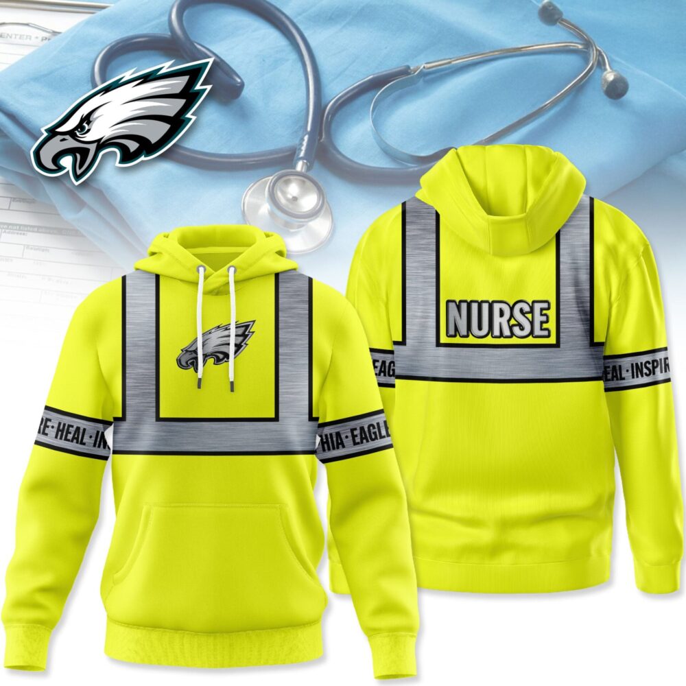 Philadelphia Eagles | Premium NFL Nurse Safrty Hi Vis Hoodie NY