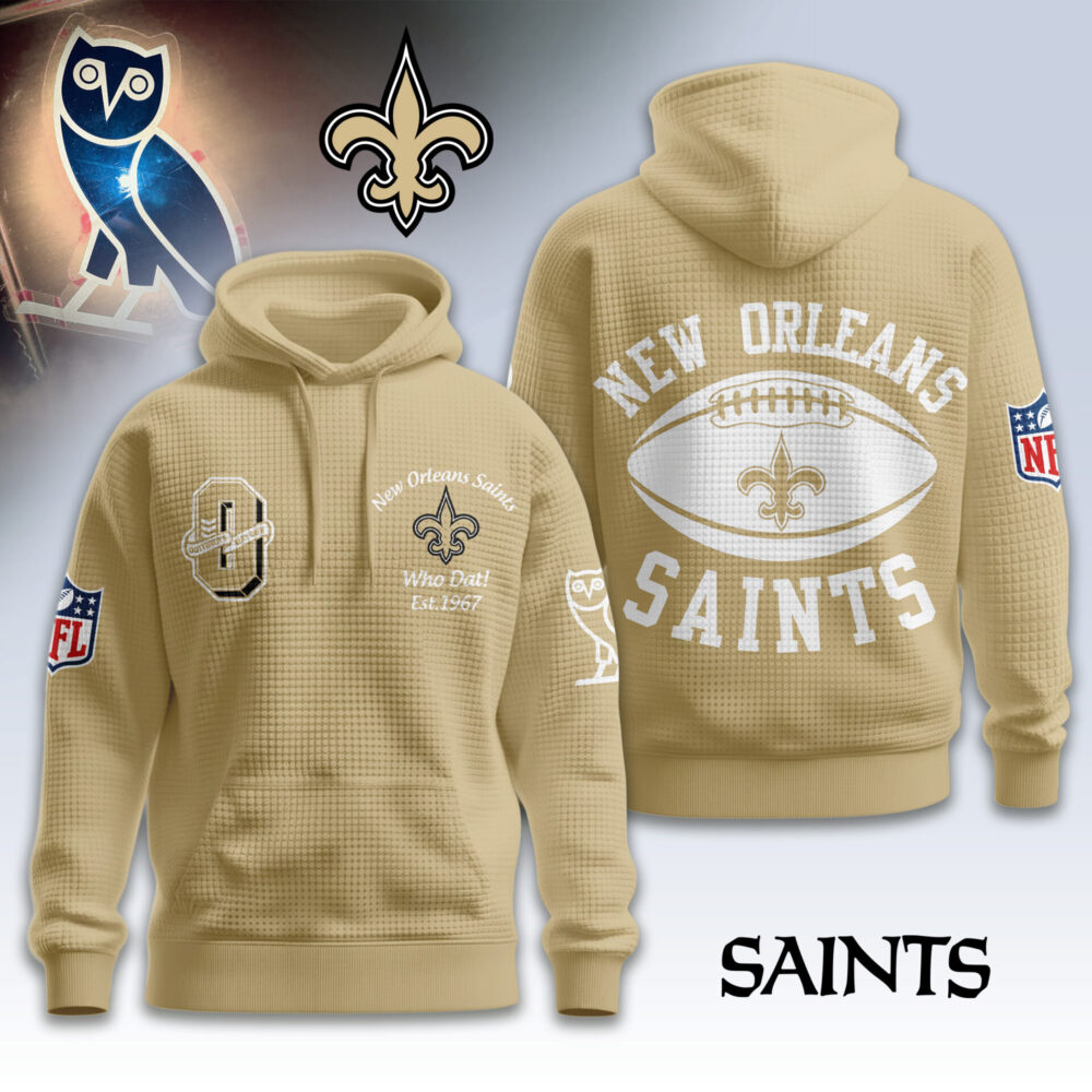 New Orleans Saints | Premium NFL OVO 3D Waffle Hoodie TD