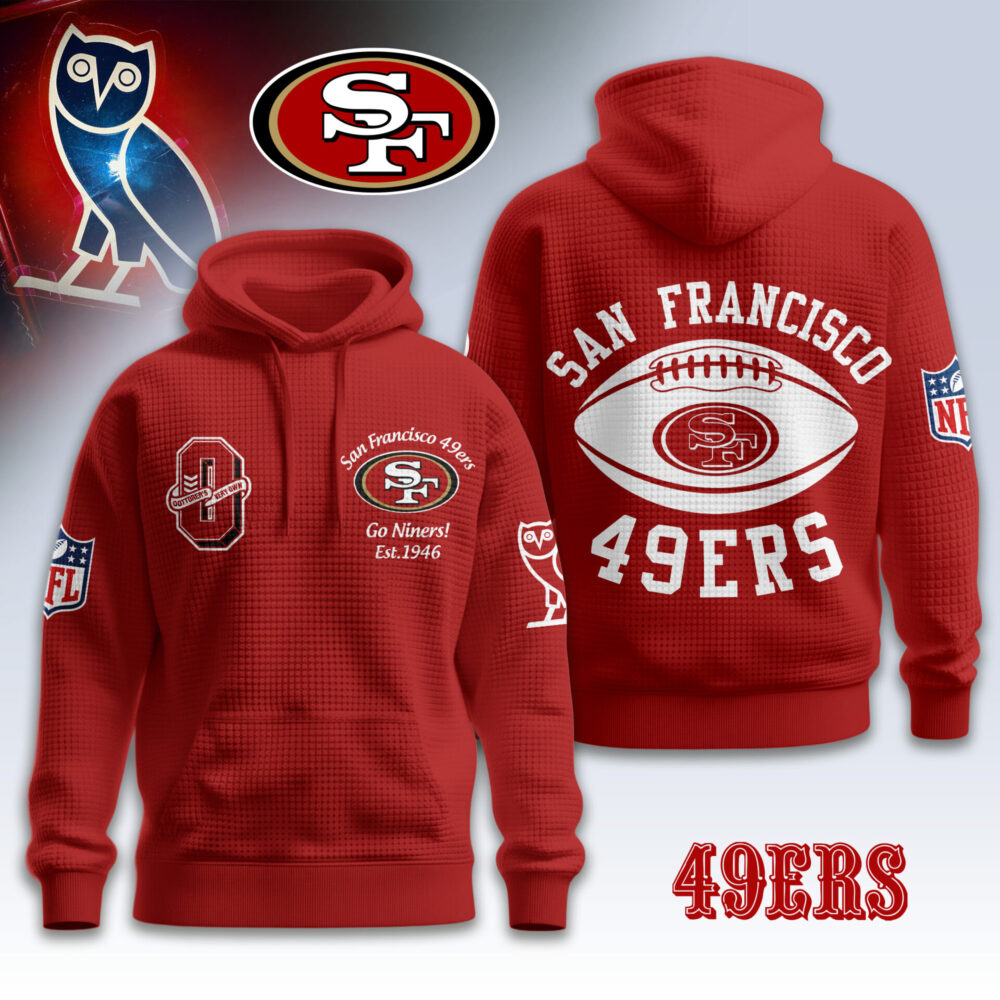San Francisco 49ers | Premium NFL OVO 3D Waffle Hoodie TD