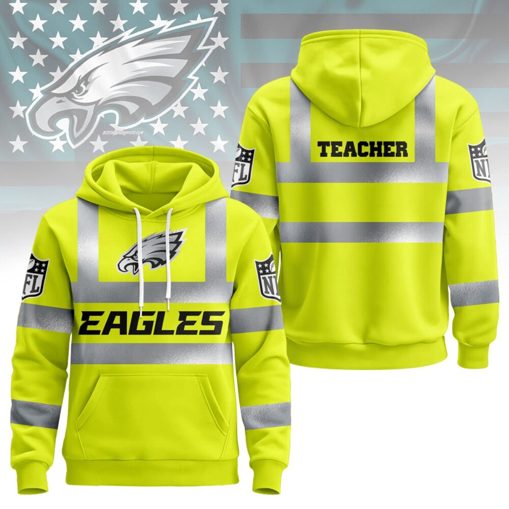Philadelphia Eagles | Premium NFL Teacher Safety Hi Vis Hoodie NY